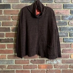 Cut Loose Cowl Neck Sweater with Dolman/Batwing Sleeve,  One Size